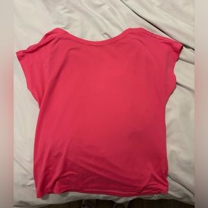 Pink open back t-shirt